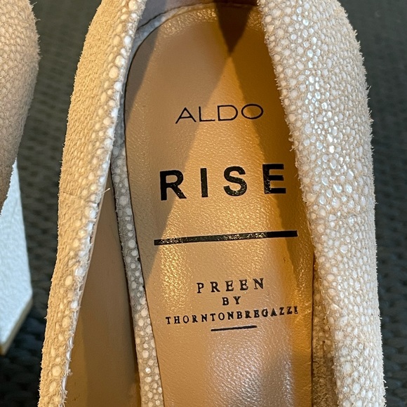 Aldo Rise x Preen by Thornton Bregazzu Pravda Leather Suede Pump 7.5 38 - Picture 8 of 12